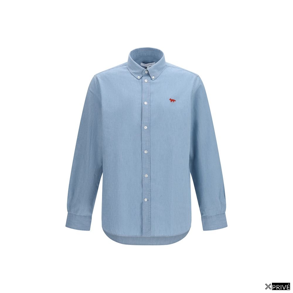 Chemise bleue en Coton