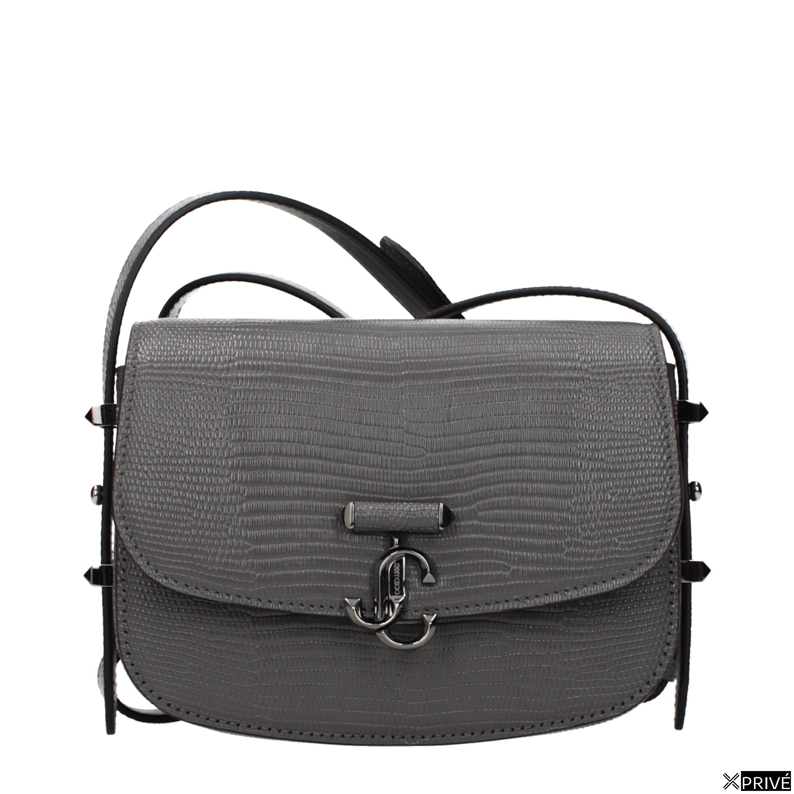 Sac bandoulière gris en Cuir