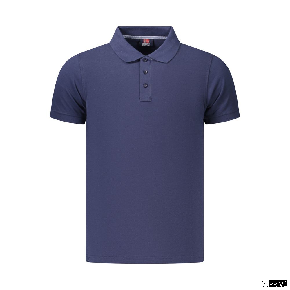 Polo bleu en Coton