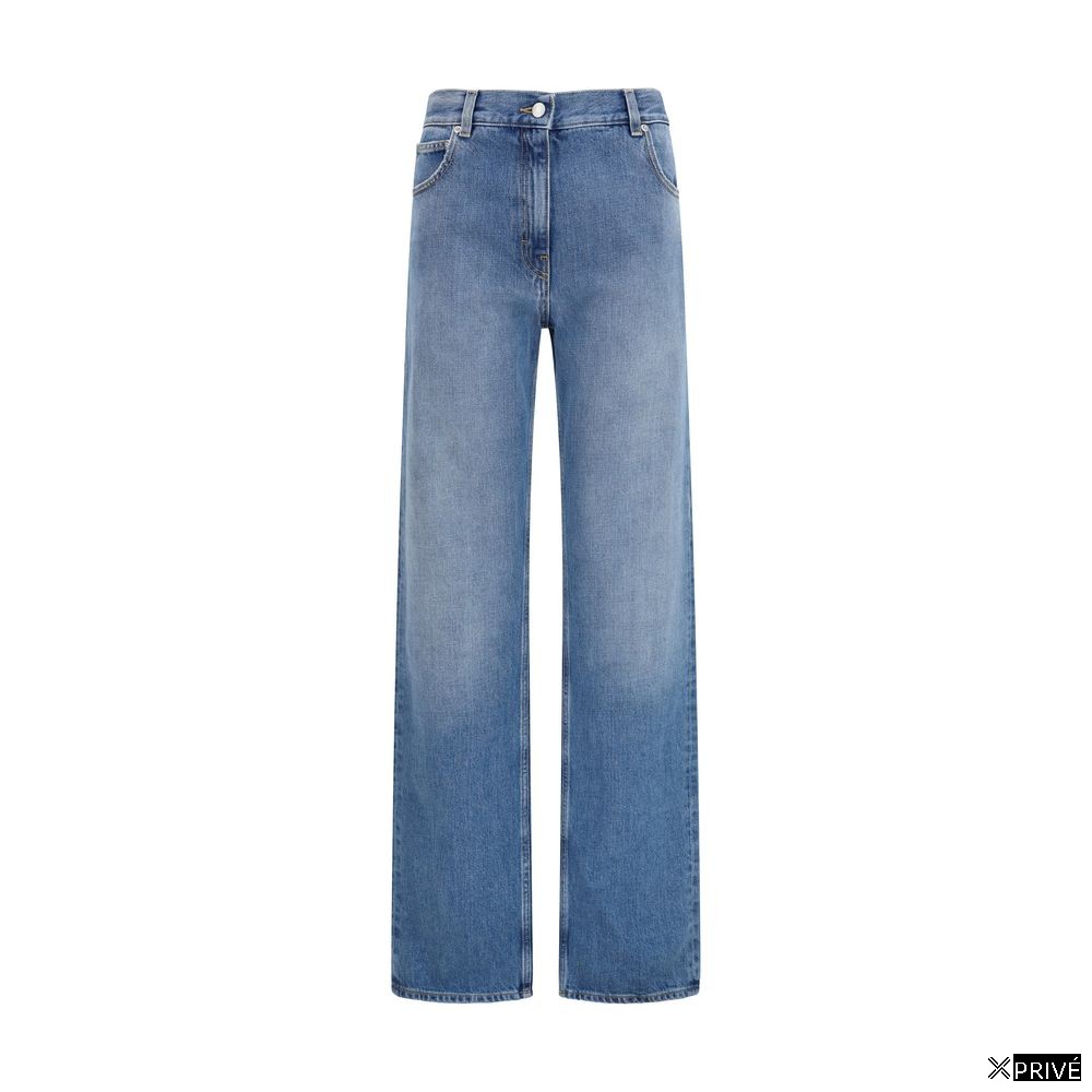 Jeans bleu en Coton